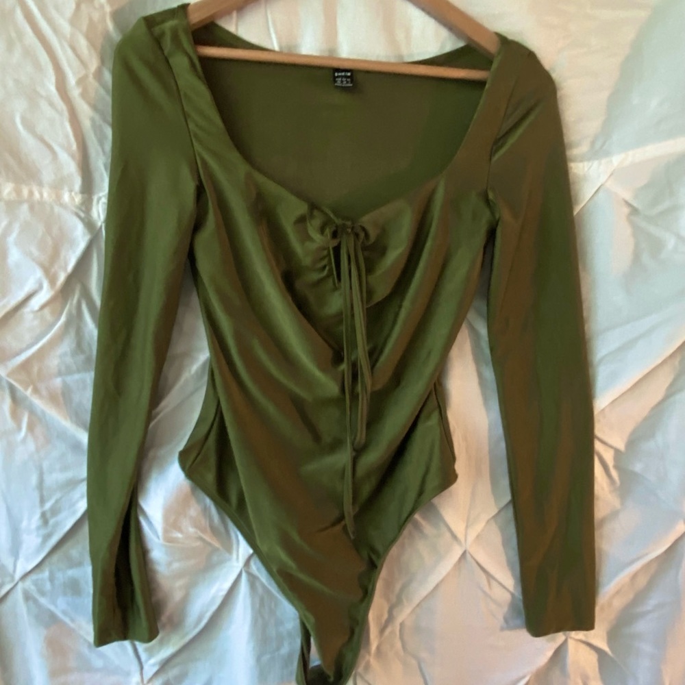 Olive Green Bodysuit Shein Size X-Small fits like a S/M